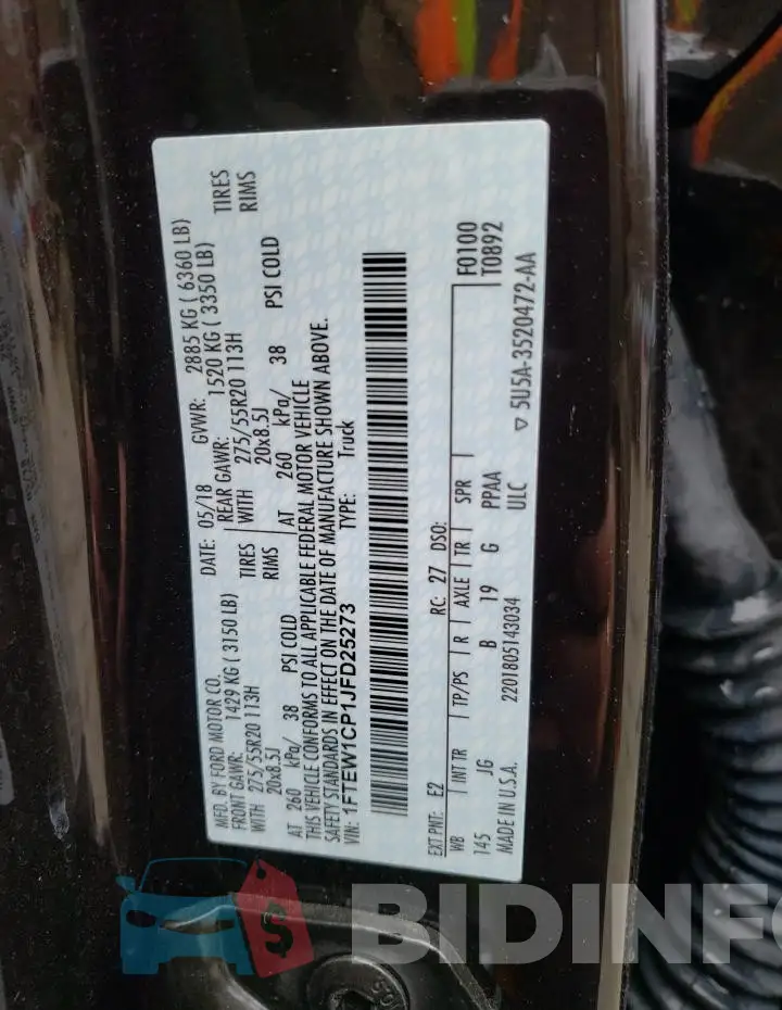 1FTEW1CP1JFD25273 Photo# 12