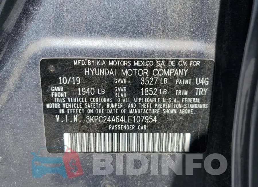 3KPC24A64LE107954 Photo# 12