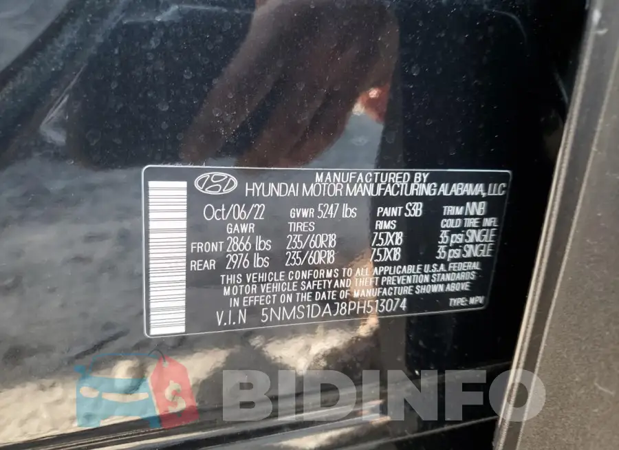 5NMS1DAJ8PH513074 Photo# 14