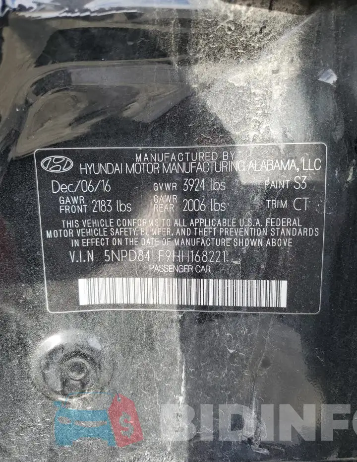 5NPD84LF9HH168221 Photo# 12