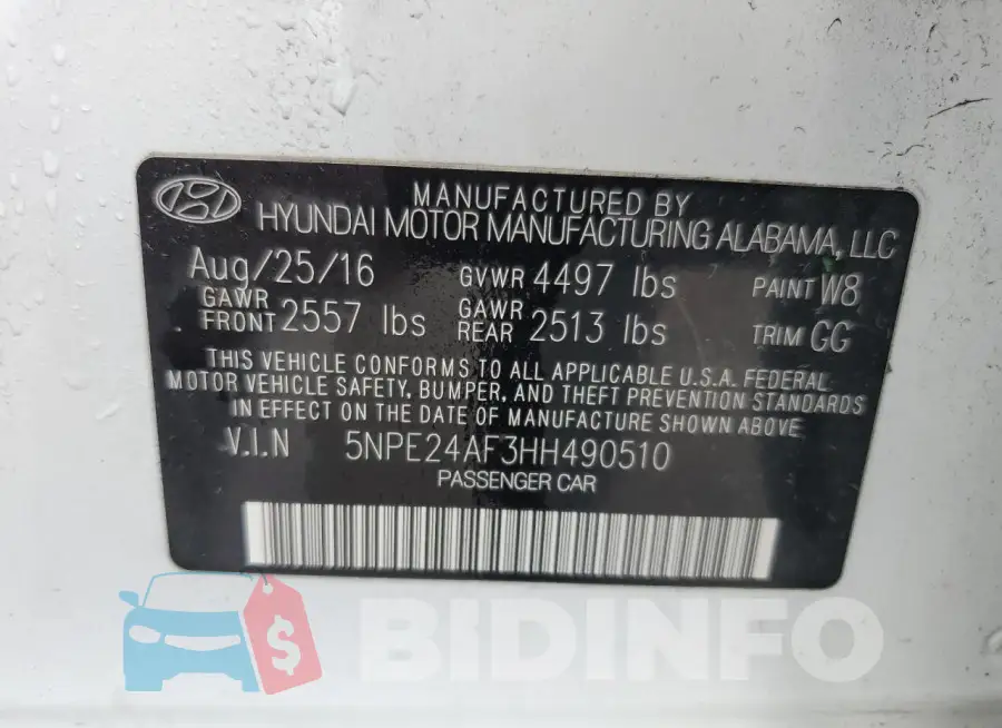 5NPE24AF3HH490510 Photo# 12