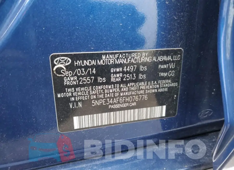5NPE34AF6FH076776 Photo# 12