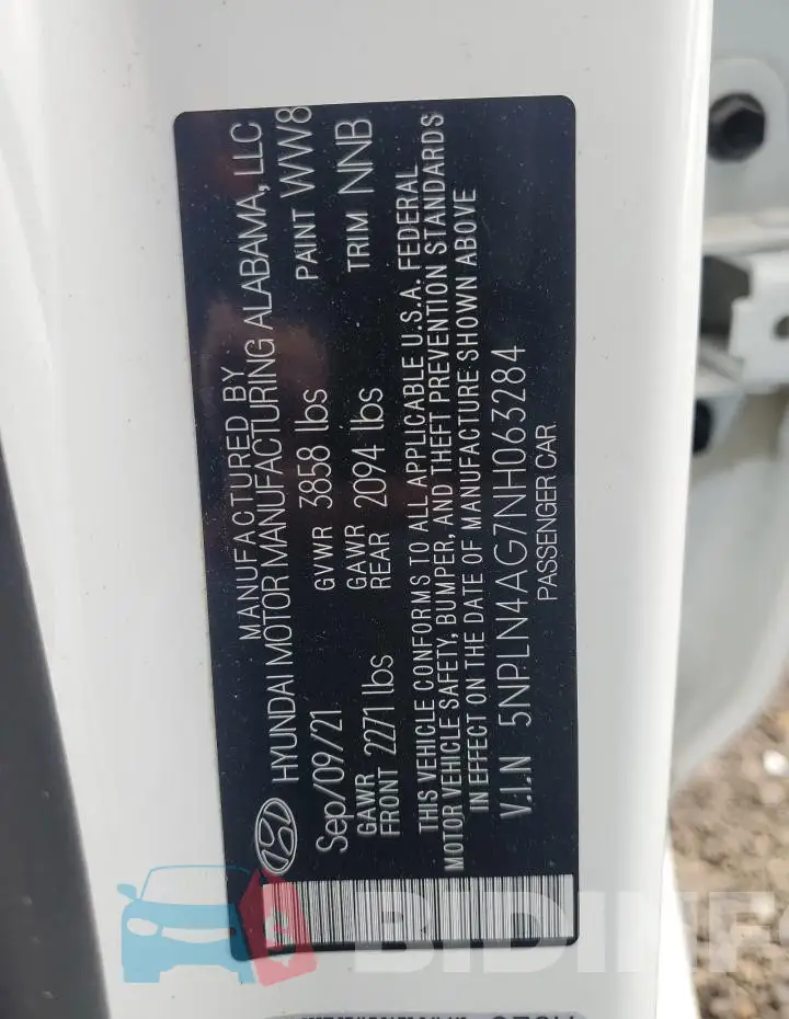 5NPLN4AG7NH063284 Photo# 12