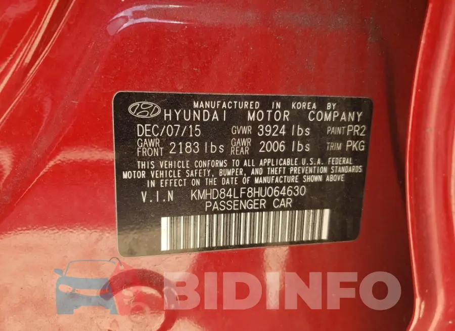 KMHD84LF8HU064630 Photo# 13