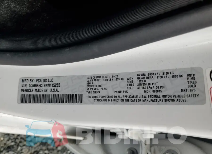 1C6RRECT9NN415285 Photo# 13