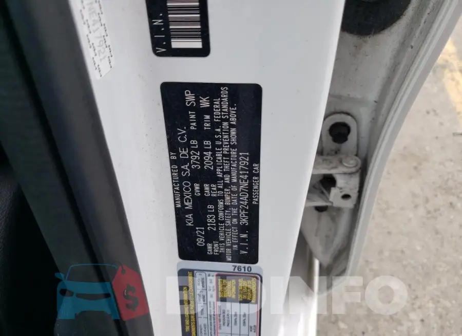 3KPF24AD7NE417921 Photo# 13