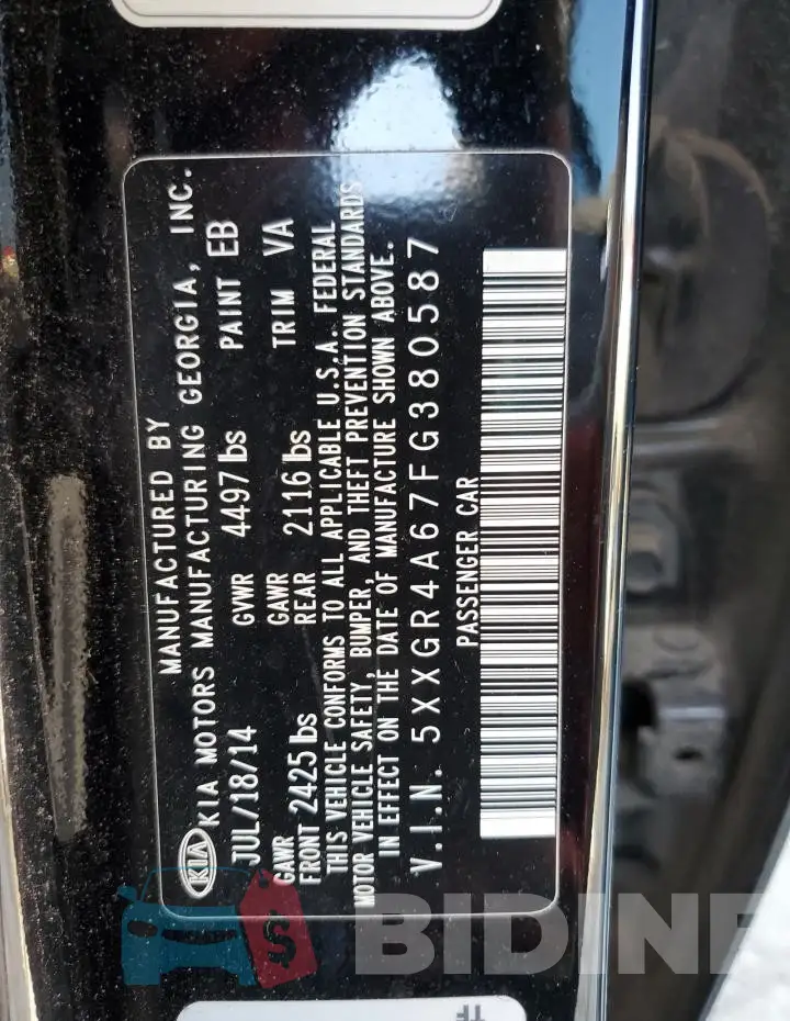 5XXGR4A67FG380587 Photo# 12