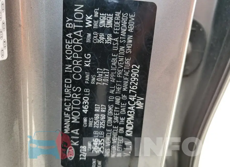 KNDPM3AC4L7629902 Photo# 12