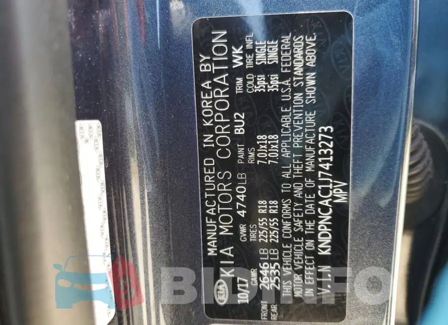 KNDPNCAC1J7413273 Photo# 14