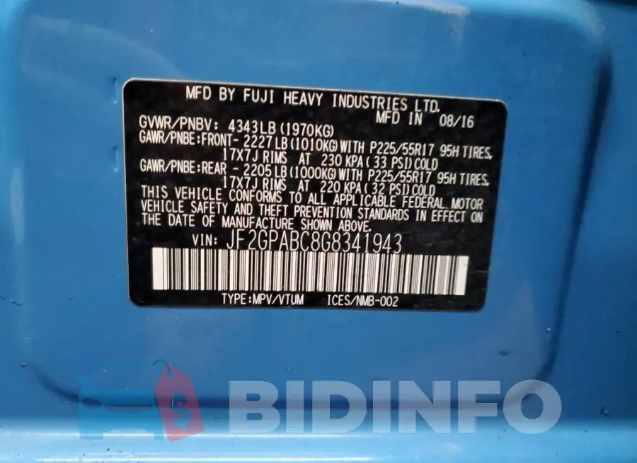 JF2GPABC8G8341943 Photo# 13