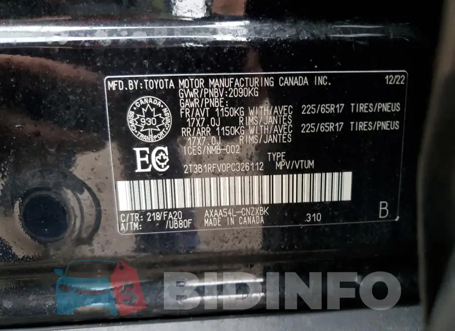 2T3B1RFV0PC326112 Photo# 14