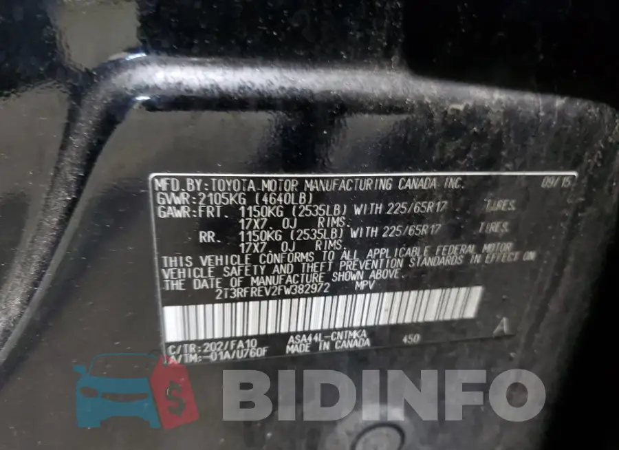 2T3RFREV2FW382972 Photo# 12
