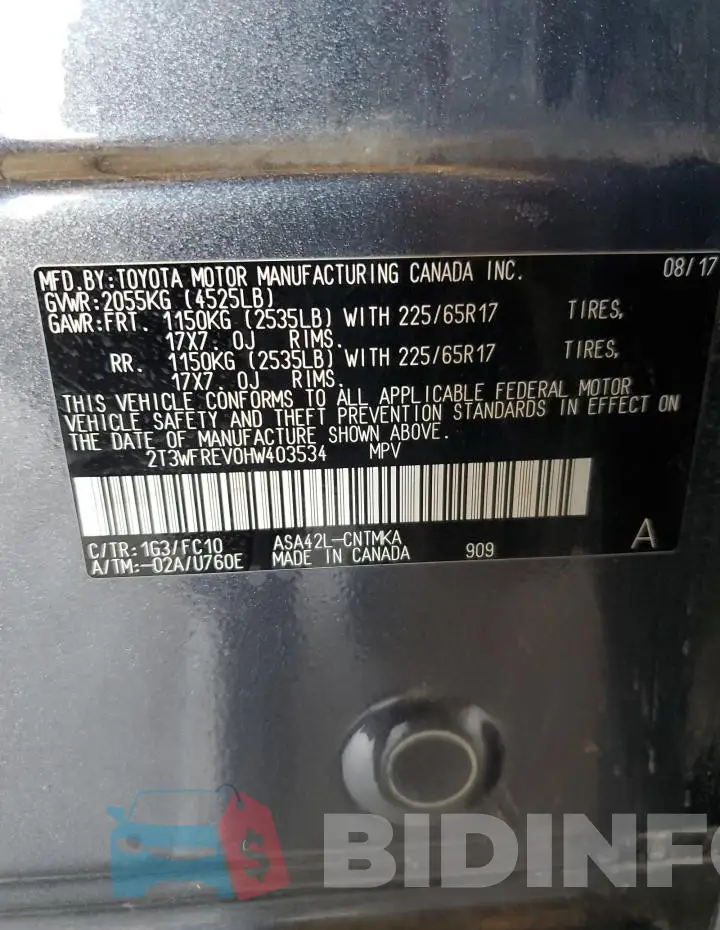2T3WFREV0HW403534 Photo# 12