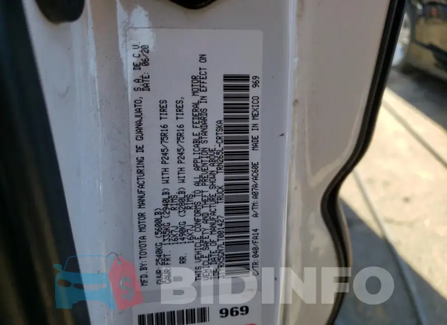 3TYRX5GN7LT001427 Photo# 13