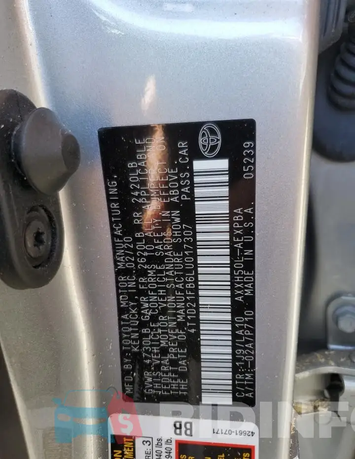 4T1D21FB6LU017307 Photo# 13