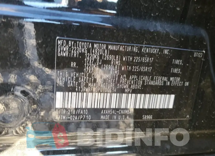 4T3RWRFV3PU100614 Photo# 12