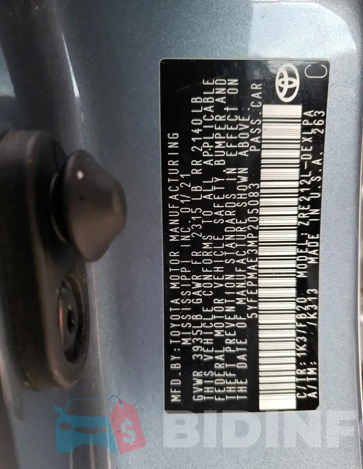 5YFEPMAE3MP205083 Photo# 13