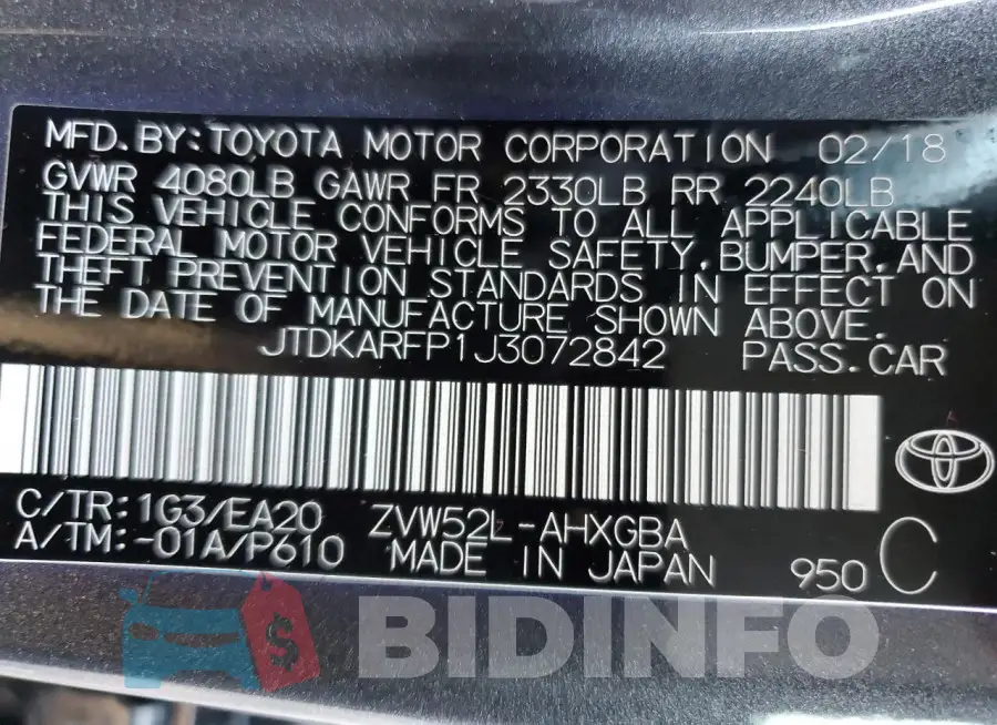 JTDKARFP1J3072842 Photo# 12