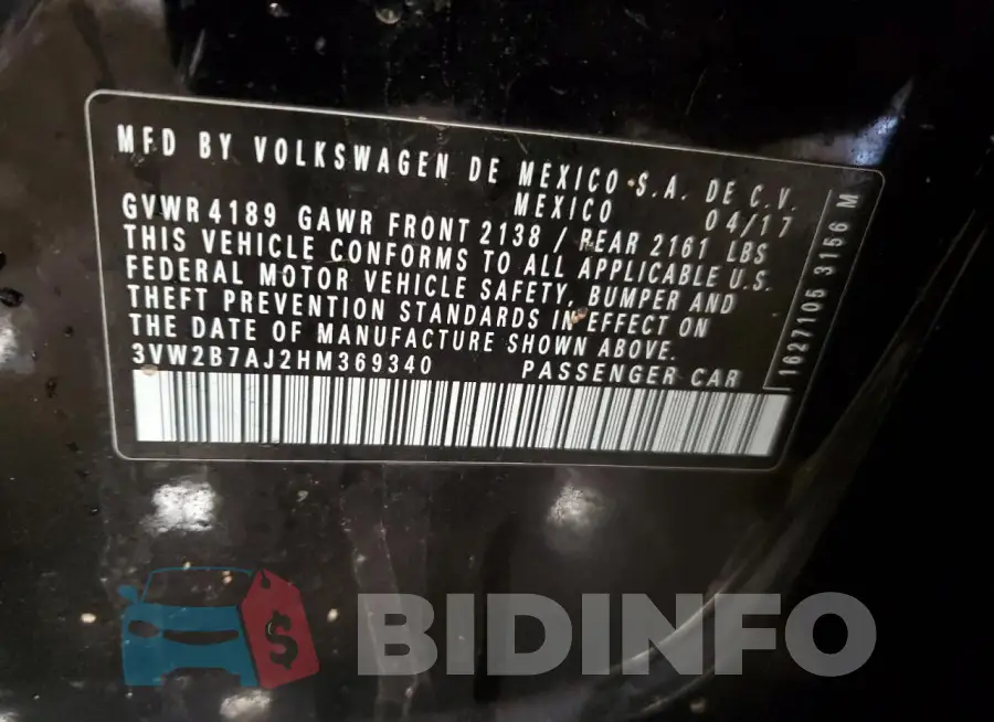 3VW2B7AJ2HM369340 Photo# 12