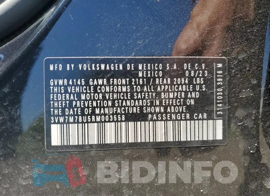 3VW7M7BU5RM003558 Photo# 13