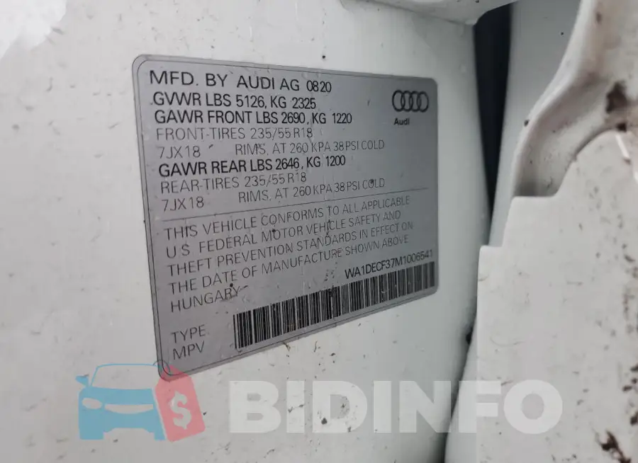 WA1DECF37M1006541 Photo# 13