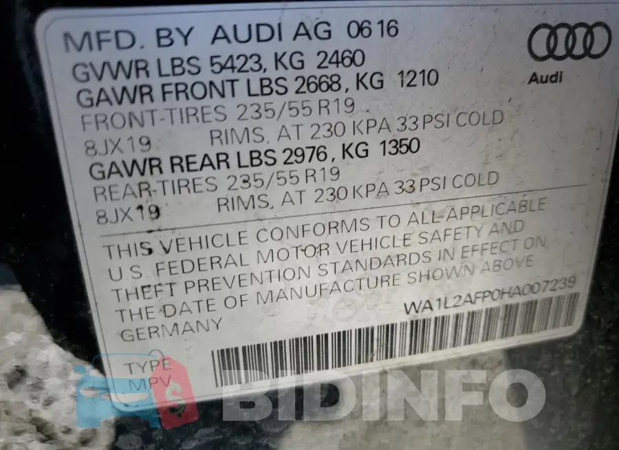 WA1L2AFP0HA007239 Photo# 12