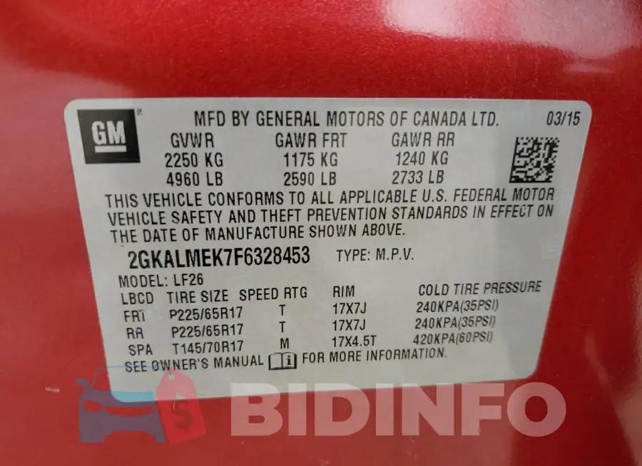 2GKALMEK7F6328453 Photo# 12