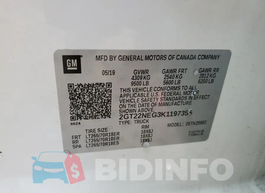 2GT22NEG3K1197355 Photo# 12