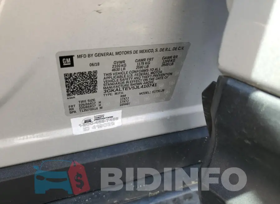3GKALTEV5JL410741 Photo# 14