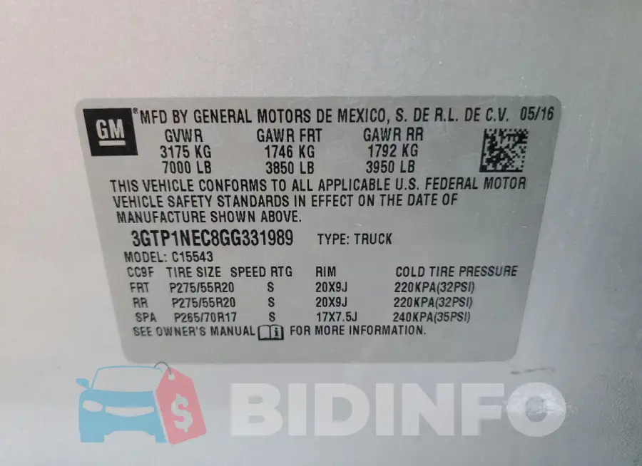 3GTP1NEC8GG331989 Photo# 12