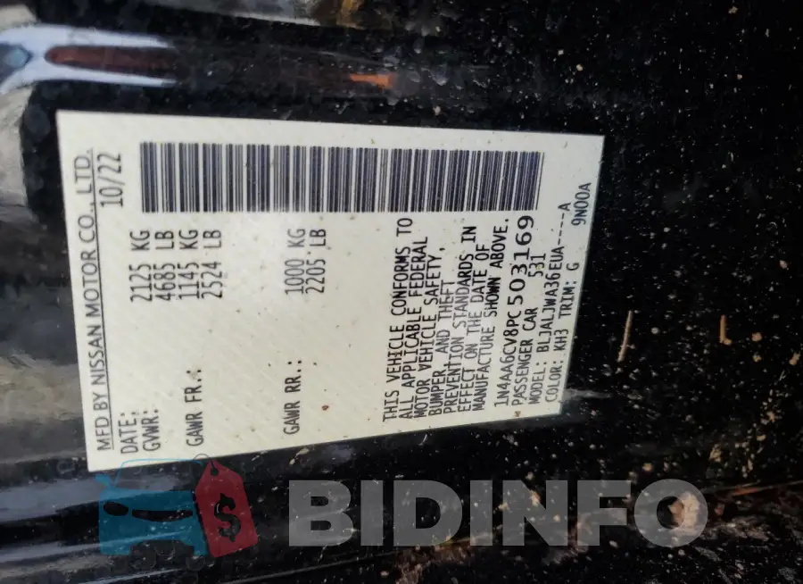 1N4AA6CV8PC503169 Photo# 13