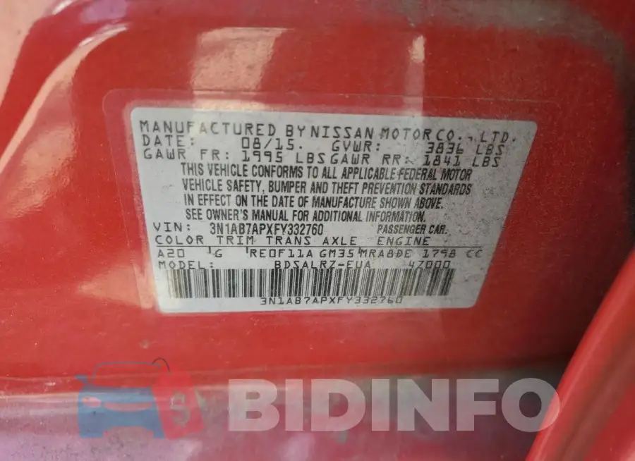 3N1AB7APXFY332760 Photo# 12