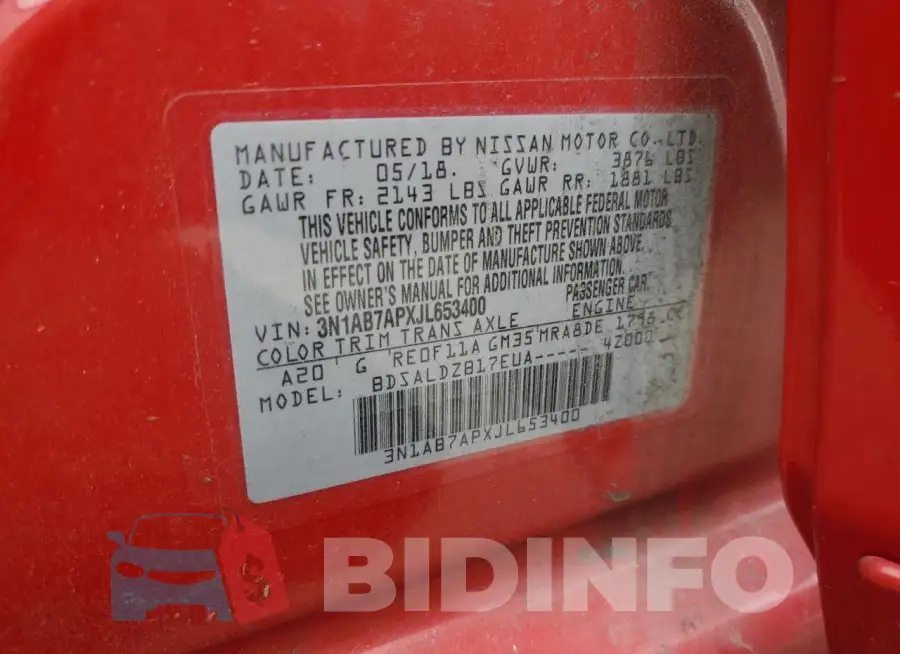 3N1AB7APXJL653400 Photo# 13