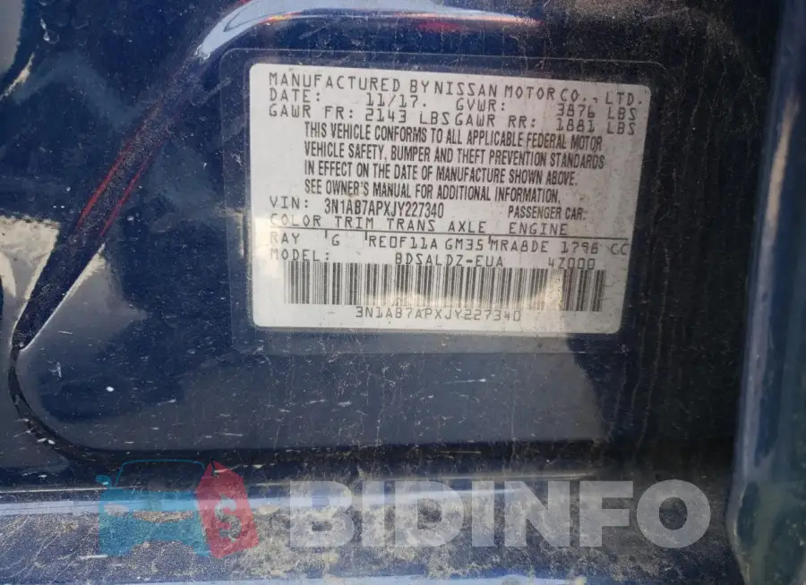 3N1AB7APXJY227340 Photo# 12