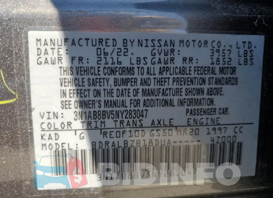 3N1AB8BV5NY283047 Photo# 12
