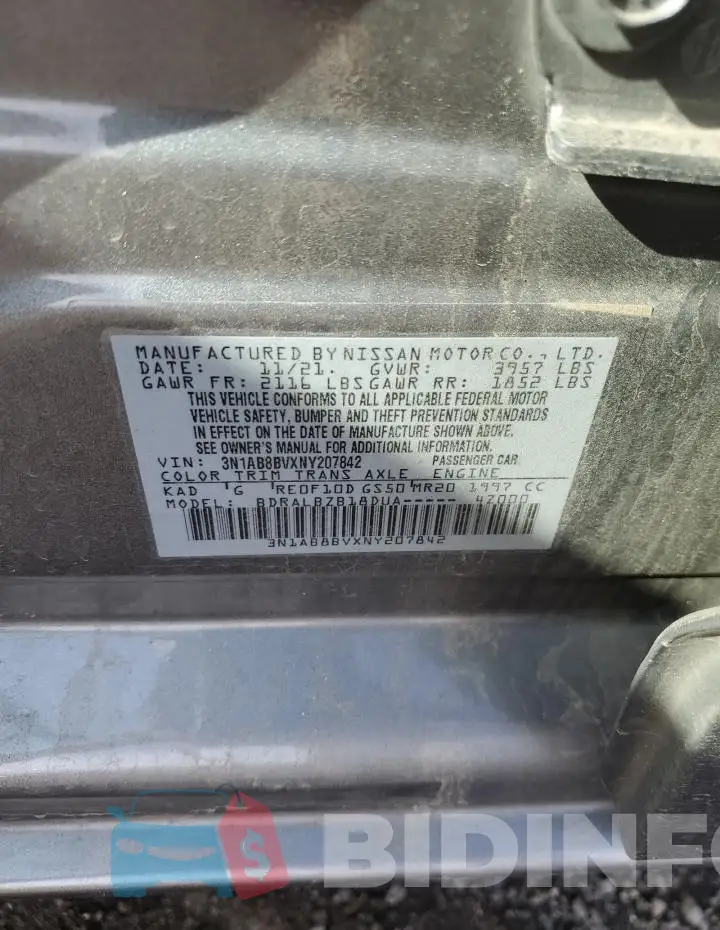 3N1AB8BVXNY207842 Photo# 12
