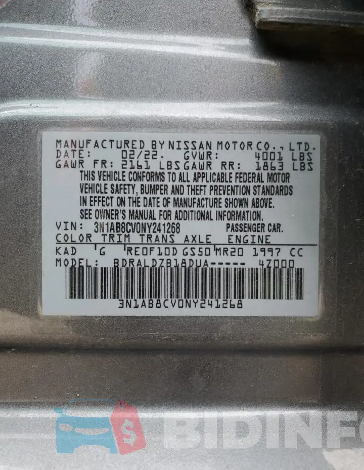 3N1AB8CV0NY241268 Photo# 12
