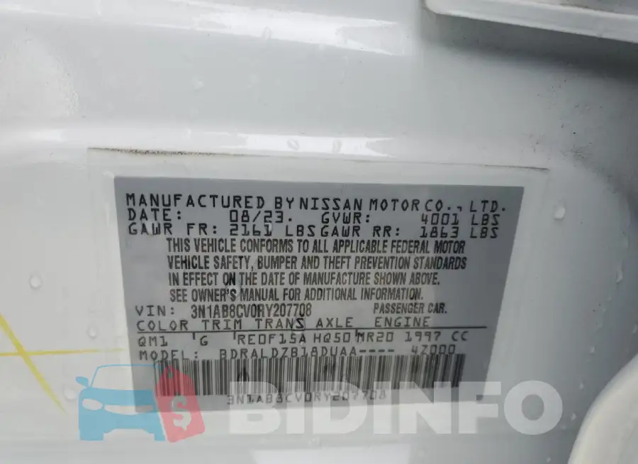 3N1AB8CV0RY207708 Photo# 12