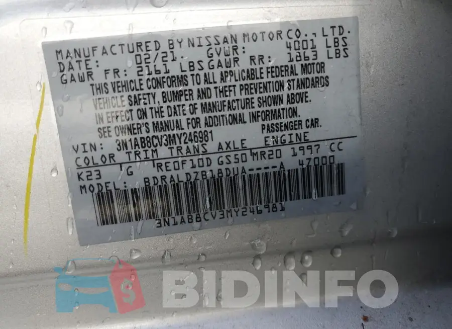 3N1AB8CV3MY246981 Photo# 12
