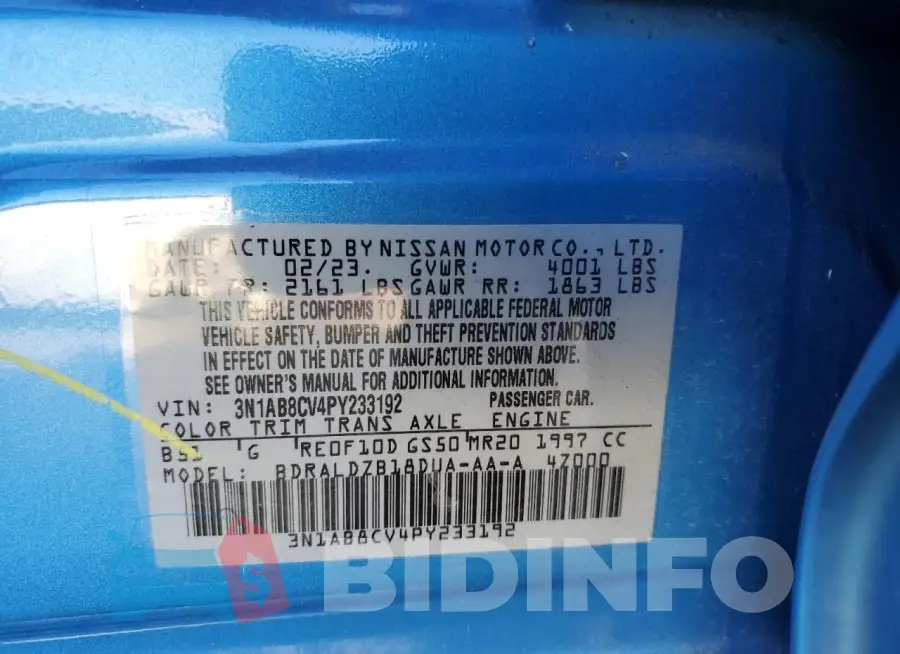 3N1AB8CV4PY233192 Photo# 13