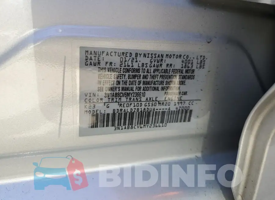 3N1AB8CV6MY236610 Photo# 12