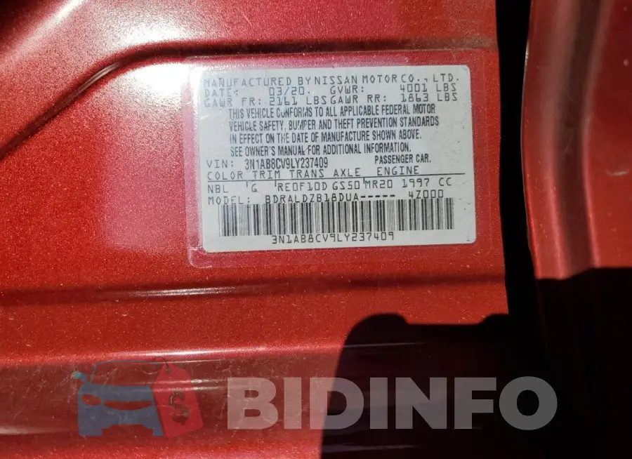 3N1AB8CV9LY237409 Photo# 12