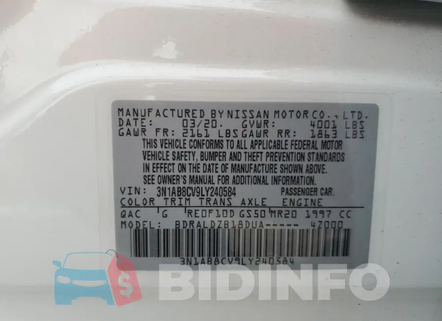 3N1AB8CV9LY240584 Photo# 13