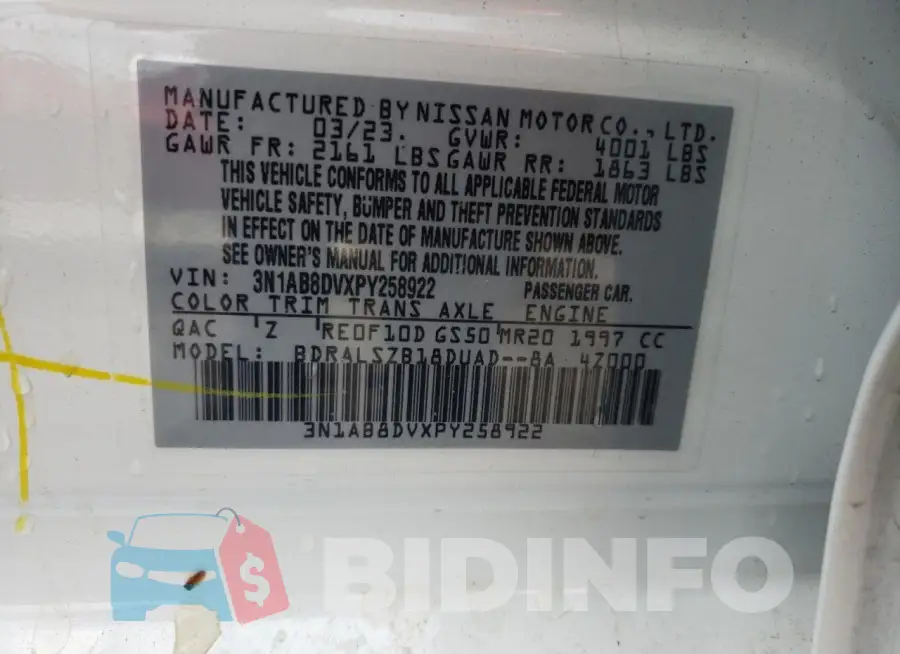 3N1AB8DVXPY258922 Photo# 12