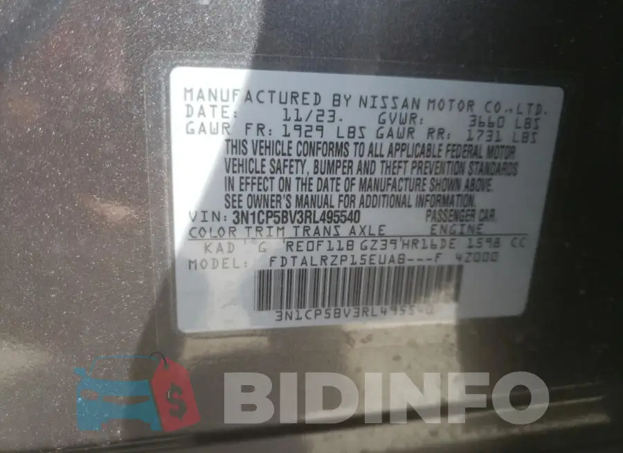3N1CP5BV3RL495540 Photo# 12