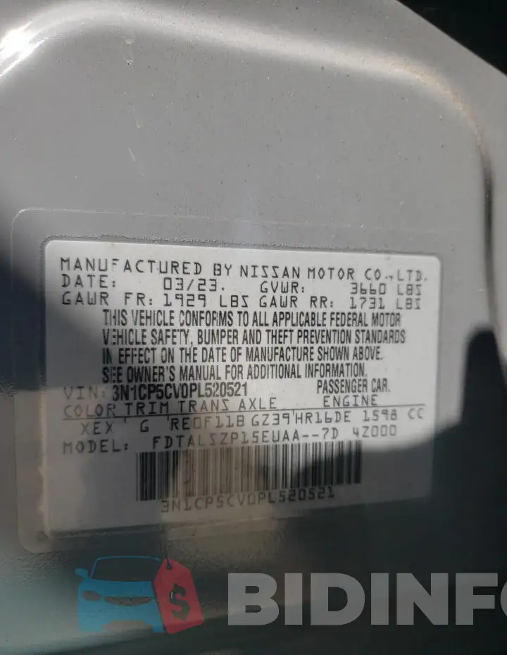 3N1CP5CV0PL520521 Photo# 13