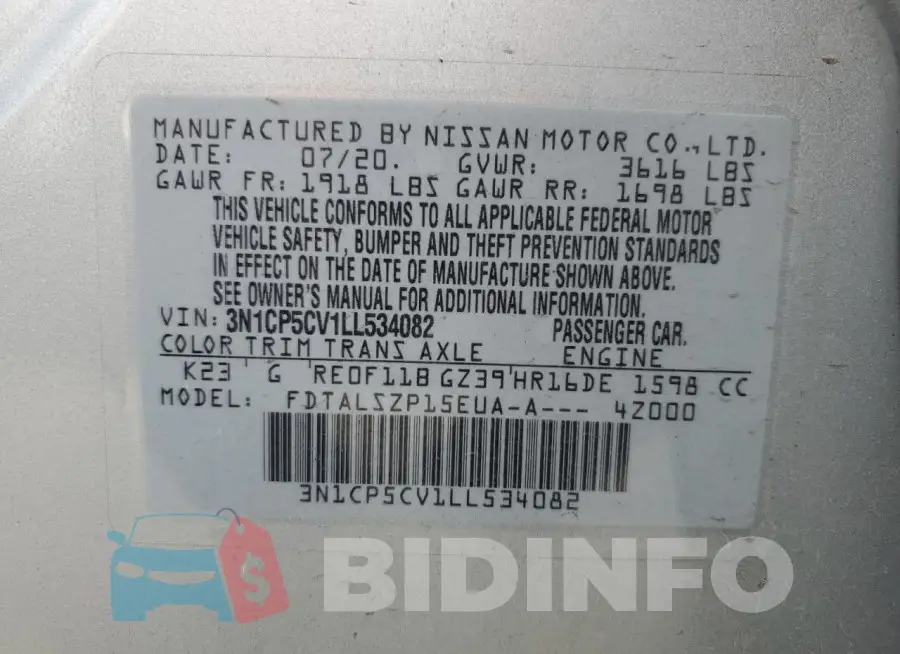 3N1CP5CV1LL534082 Photo# 13