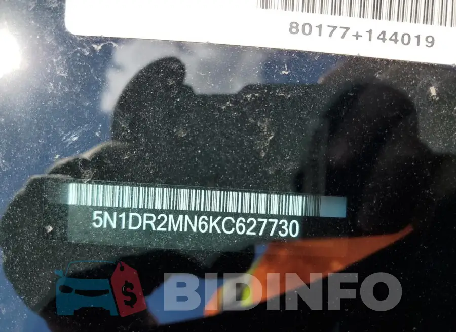 5N1DR2MN6KC627730 Photo# 13