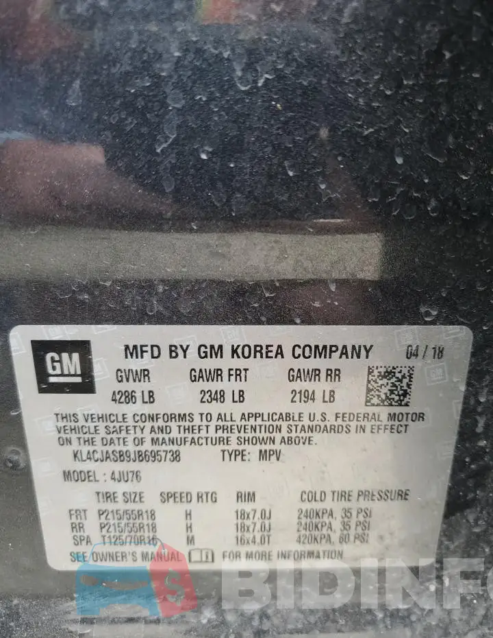 KL4CJASB9JB695738 Photo# 12