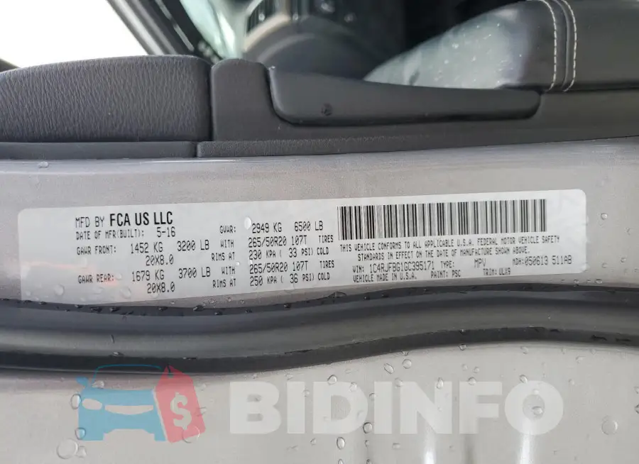 1C4RJFBG1GC395171 Photo# 12